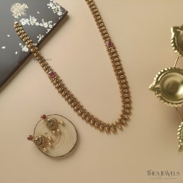 Ruhi Gold Long Necklace