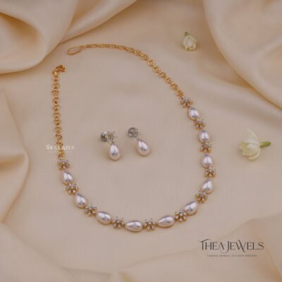 Diamond Inpired Pearl and Ad Stones Jewelry