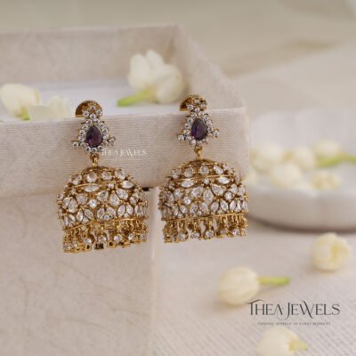 Premium Victorian Jhumka - Purple