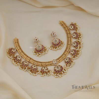 Rhea Vintage Jalebi Necklace Set