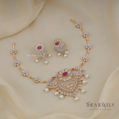 Zara Diamond Inpired Hasli (Red)