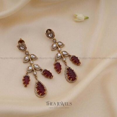 Geethika Earrings Red