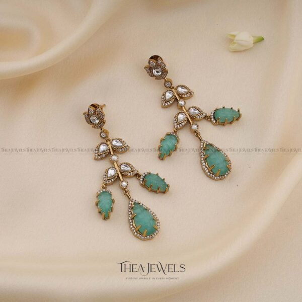 Geethika Earrings Mint Green