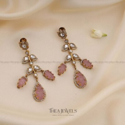 Geethika Earrings Pink
