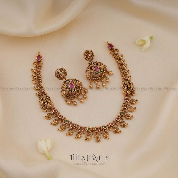 Avni Mayura Jewellery (Short) Red Green