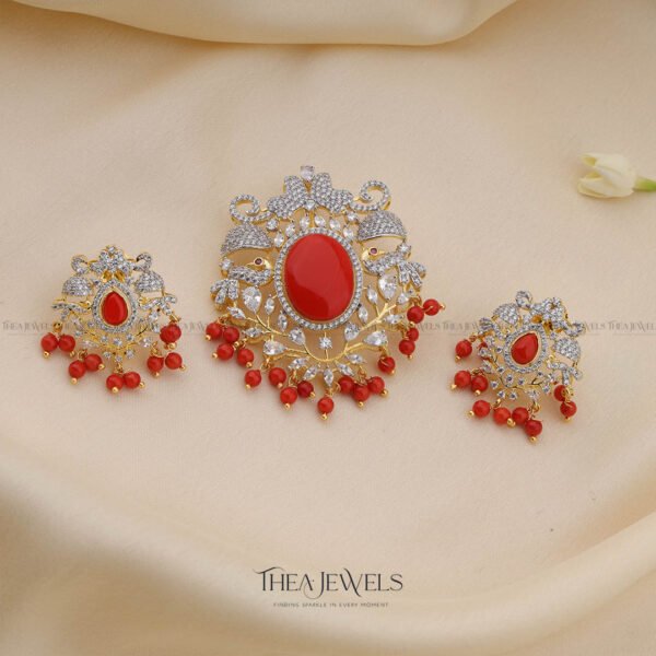 Rylan Coral Pendant Set