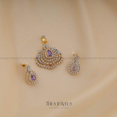 Lisha Pendant Set Purple