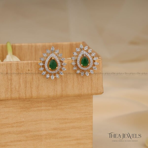 Shreemayi Earrings Green - Image 2