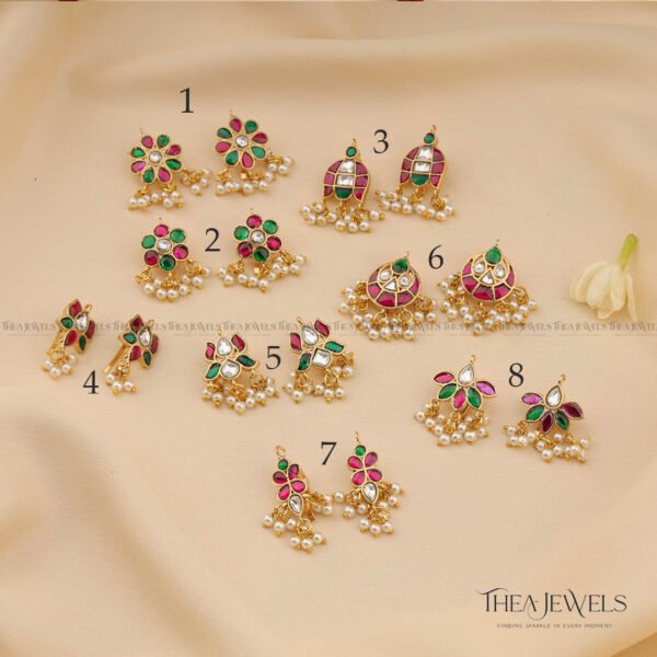 Jadau Kundan Bugadi Earrings (1 Pair) - Image 2