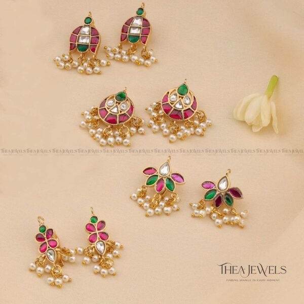 Jadau Kundan Bugadi Earrings (1 Pair) - Image 3