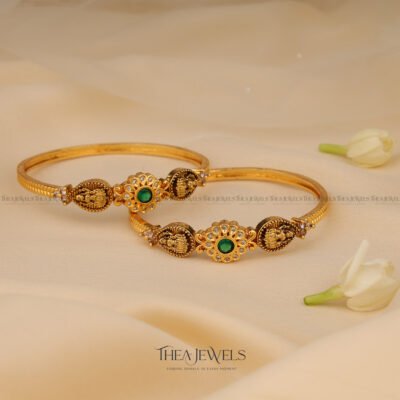 Hiranmayi Bangles  (Green) (Set of 2)
