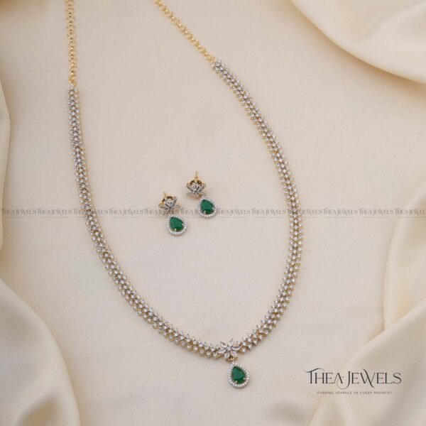 Ruhana Long Jewellery Green