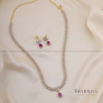 Ruhana Long Jewellery Red