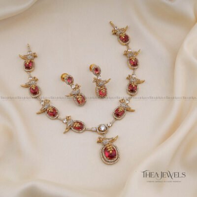 Parakeet Jewellery Red (Gold Finish)