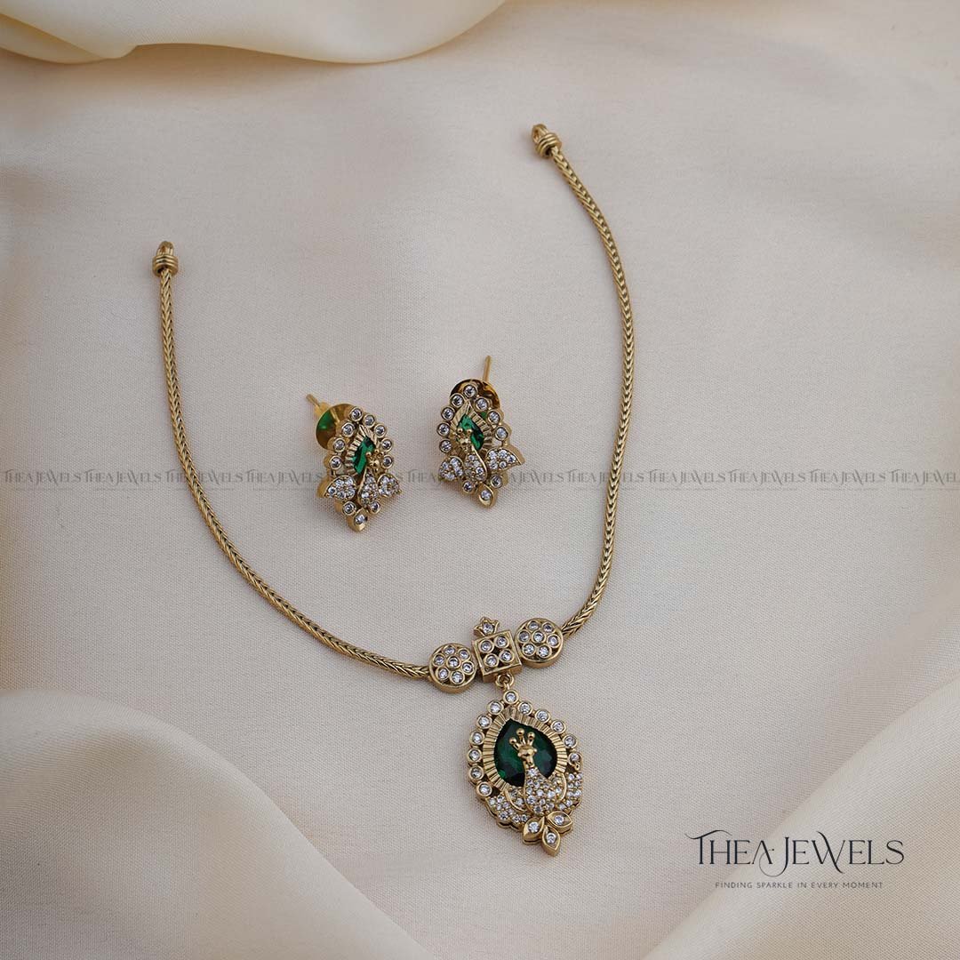 Peacock Minimal Jewellery Green
