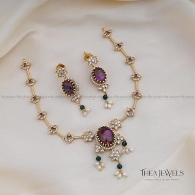 Gaurika Designer Jewellery - Pink Purple