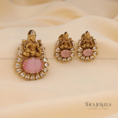 Charvi Pendant Set Pastel Pink