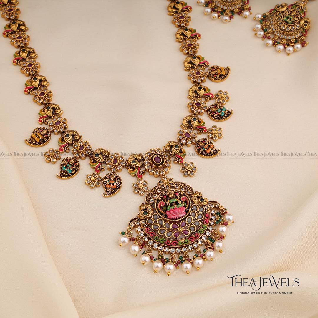 Lakshmi Premium Multi Enamel Jewellery Long - Image 2