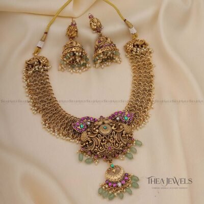 Jagada Jadau  Mesh Jewellery