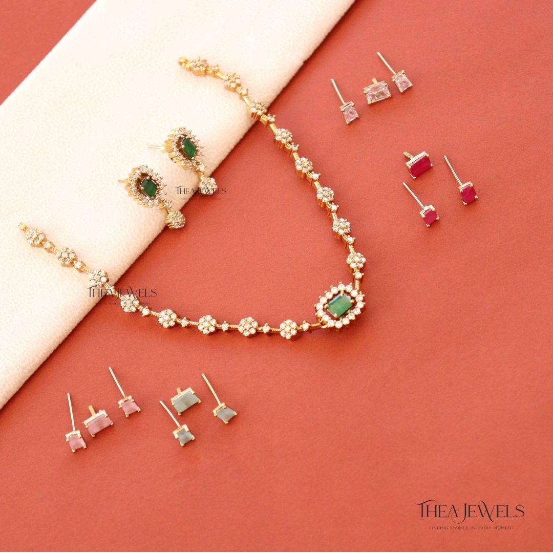 Yasha - Stones Changeable Necklace Set