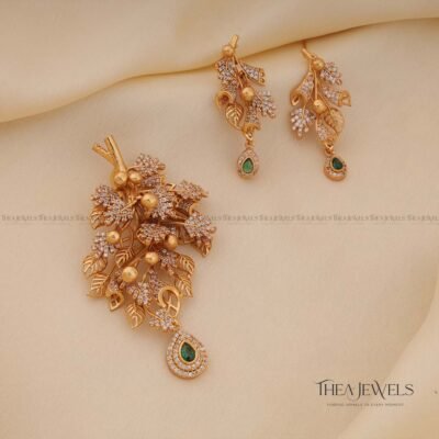 Tamaya Pendant  Set Green