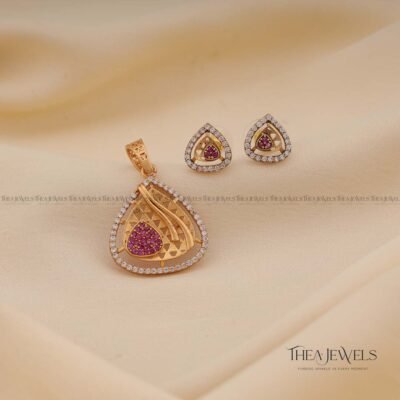 Vamana Pendant Set Red