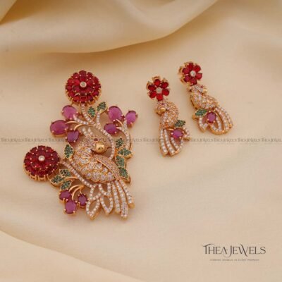 Designer Parrot Pendant Set