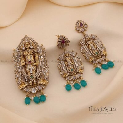 Tirupati Swamy Victorian Pendant Set