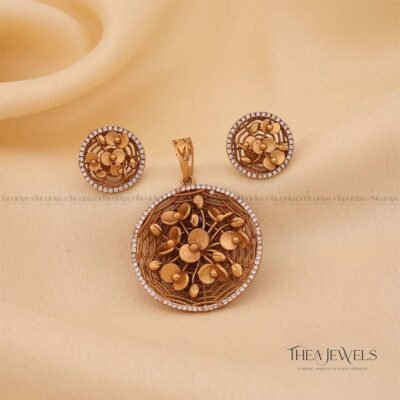 3D Floral Pendant Set