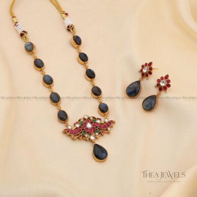 Labradorite Heritage Jadau Jewellery