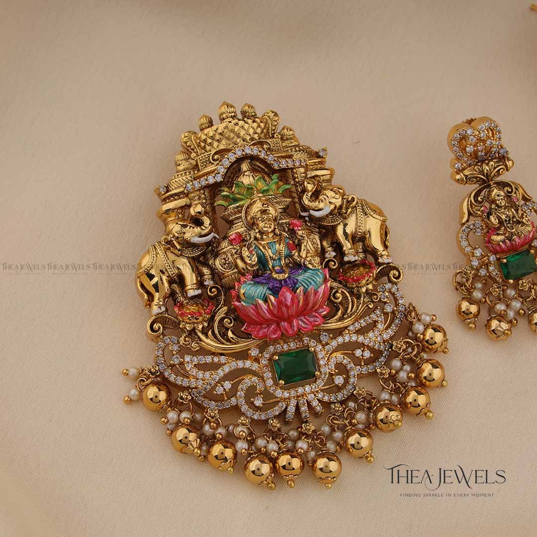 Gajalakshmi Pendant Set - Image 2